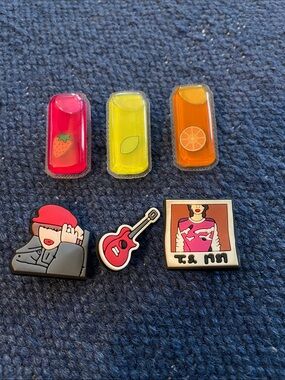 CROCS Jibbitz Charms Assorted Fruit & Music Red Yellow Orange Pink Black